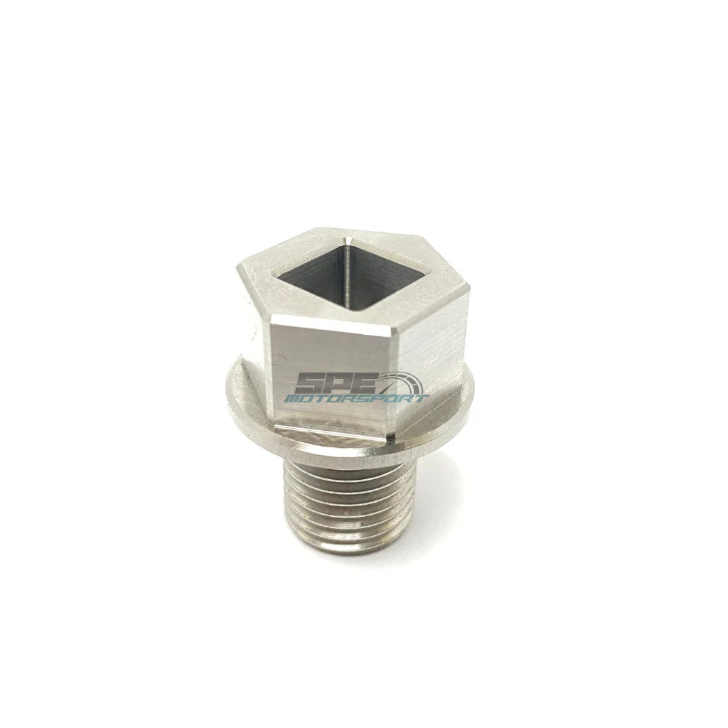 2012-2025 Powerstroke Billet Stainless Steel Oil Drain Plug (SPE-S100123) - Image 2