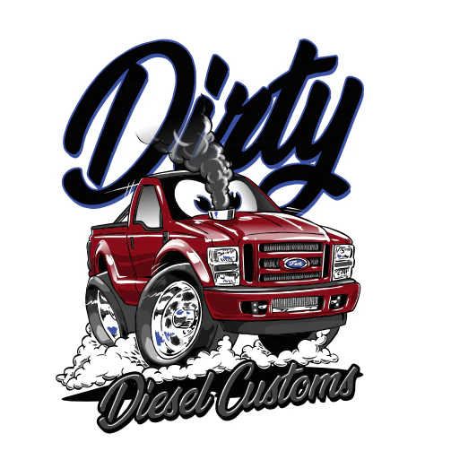 Dirty Diesel Kids Cartoon Truck T-Shirt - Image 3