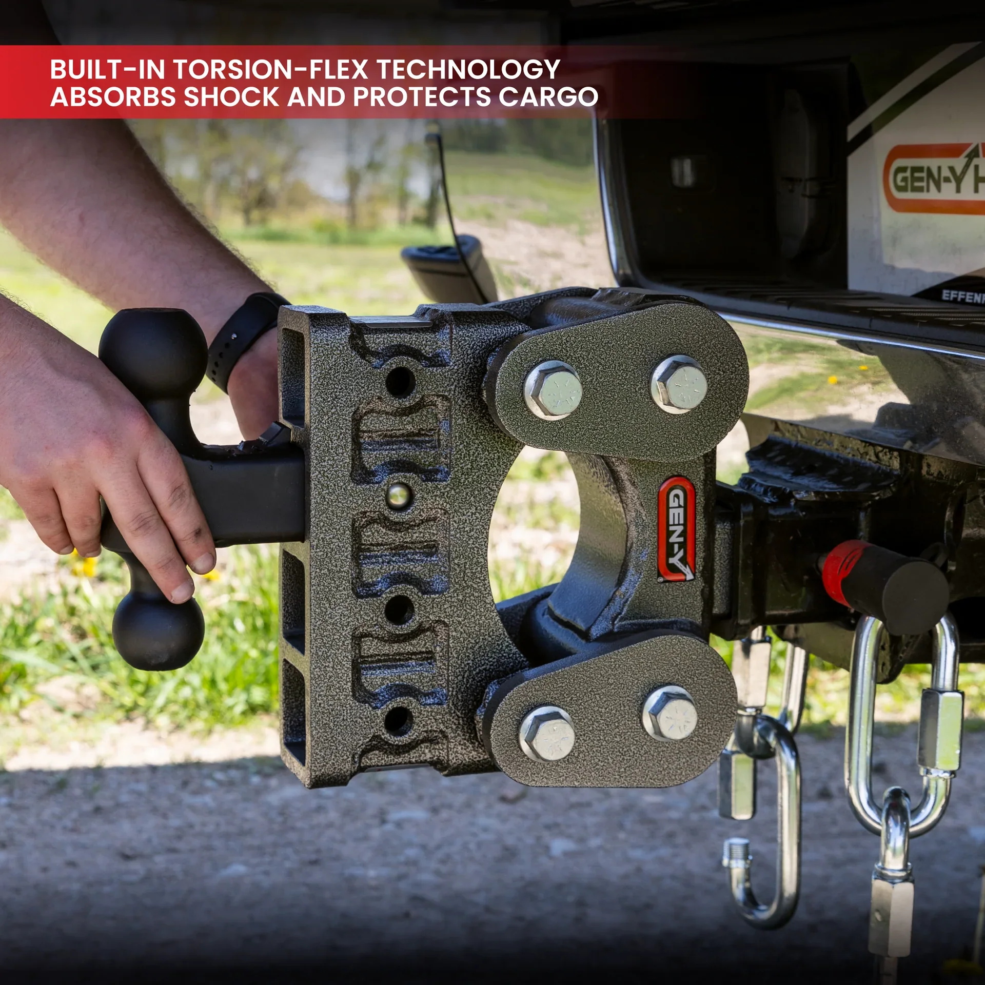 Gen-Y | The Boss Torsion-Flex 10k Drop Hitch | 5" Drop | 2.5" Shank | Dual Ball Mount (GH-2314) - Image 2