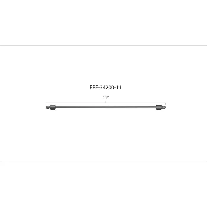 Universal 11" High-Pressure Fuel Line (8mm x 3.5mm Line, M14x1.5 Nuts) (FPE-34200-11) - Image 2