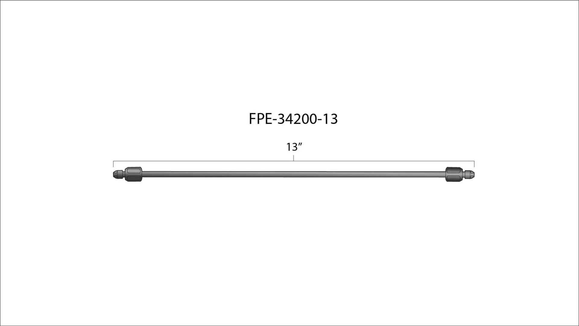Universal 13" High-Pressure Fuel Line (8mm x 3.5mm Line, M14x1.5 Nuts) (FPE-34200-13) - Image 4