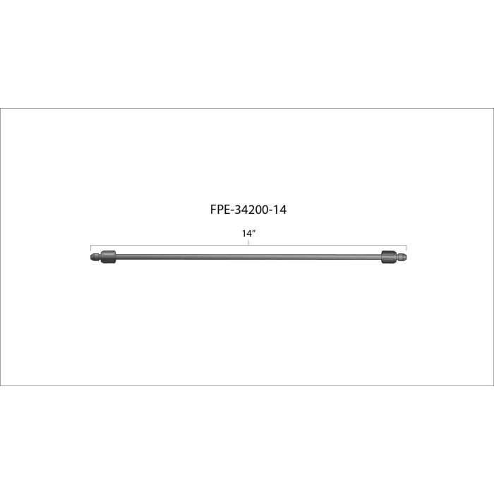 Universal 14" High-Pressure Fuel Line (8mm x 3.5mm Line, M14x1.5 Nuts) (FPE-34200-14) - Image 4
