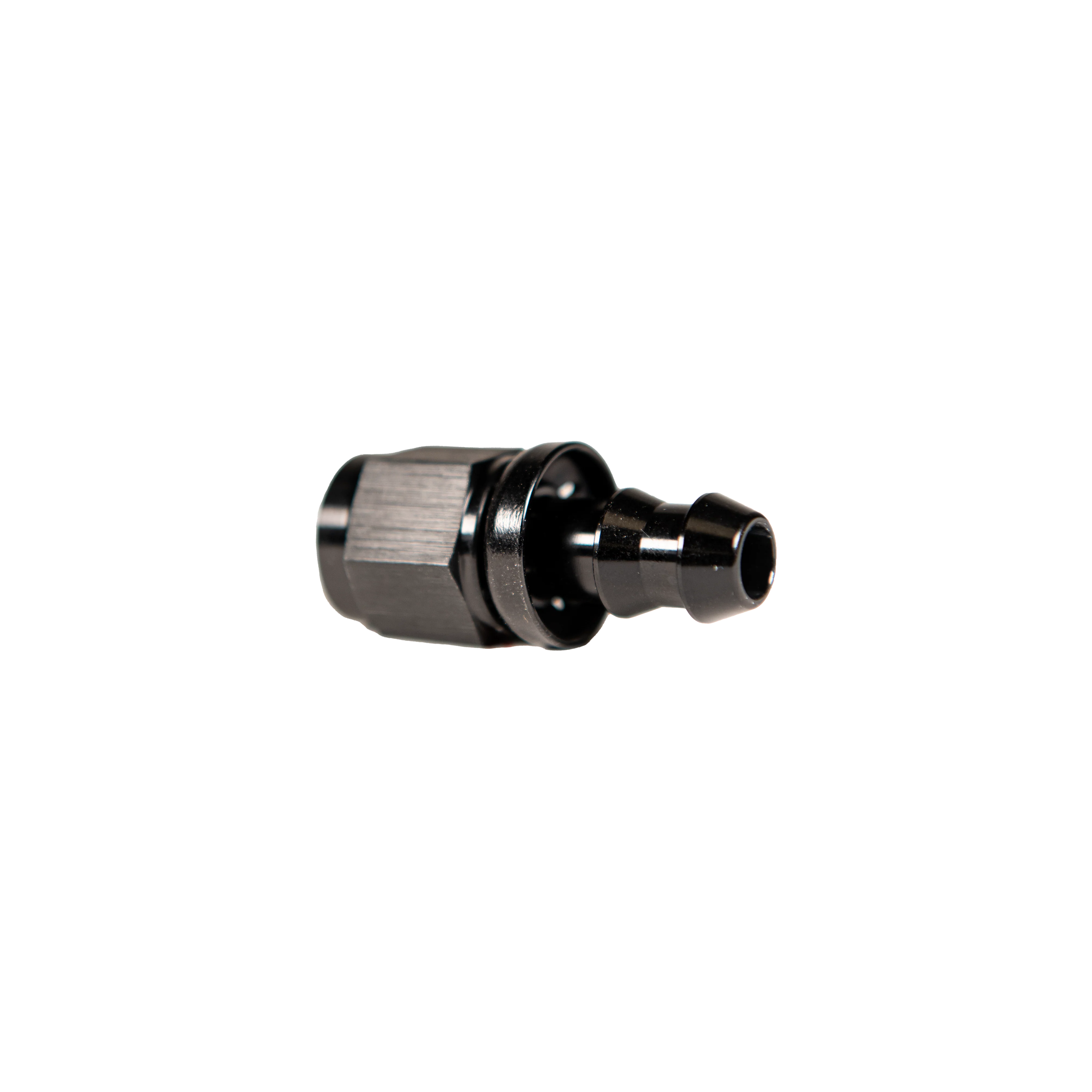 Universal 6" Straight to Hose Barb Black (FPE-PL-00-06)