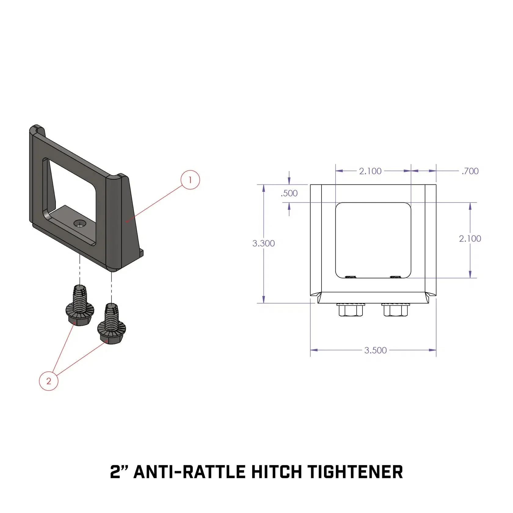 Universal Anti-Rattle Hitch Tightener (GH-1022XX) - Image 4