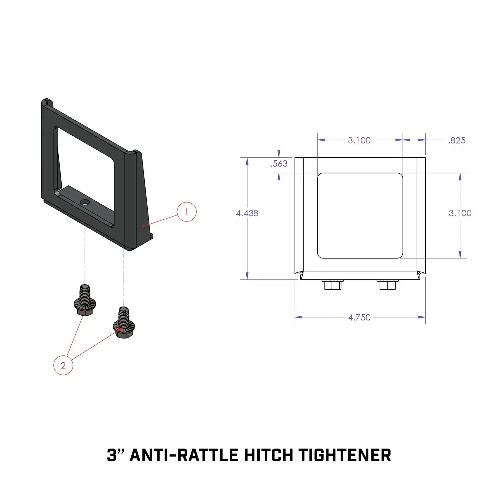 Universal Anti-Rattle Hitch Tightener (GH-1022XX) - Image 6